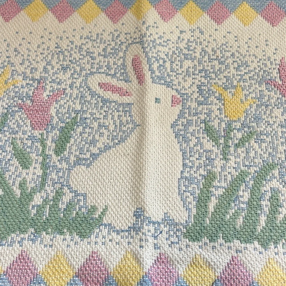 Set of 4‎ Vintage Bunny Rabbit Cotton Placemats, Easter, by Park B Smith Pastel